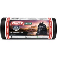Saci menajeri Zorex Basic, 120L, negru, 10 buc/rola
