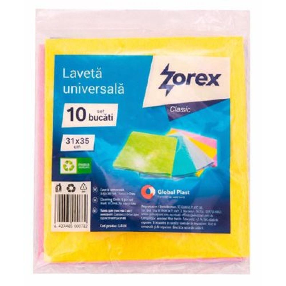 Lavete Universale ZOREX Clasic 10 bucăți per set 31 x 35 cm