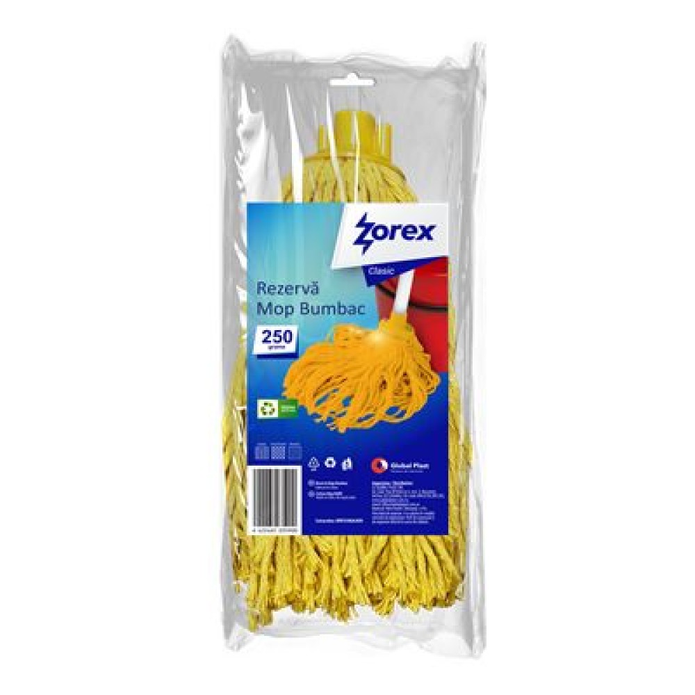 Rezervă Mop din Bumbac ZOREX Classic 250g Galben