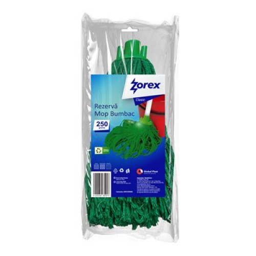 Rezervă Mop din Bumbac ZOREX Clasic 250g Verde