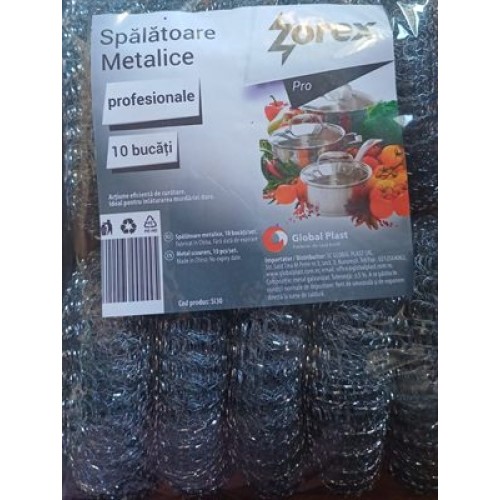 Spălătoare metalice profesionale ZOREX, 10 buc/set