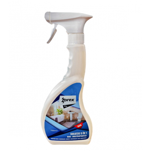 Solutie Zorex Pro multisuprafete 5 in 1 pentru baie, 750ml